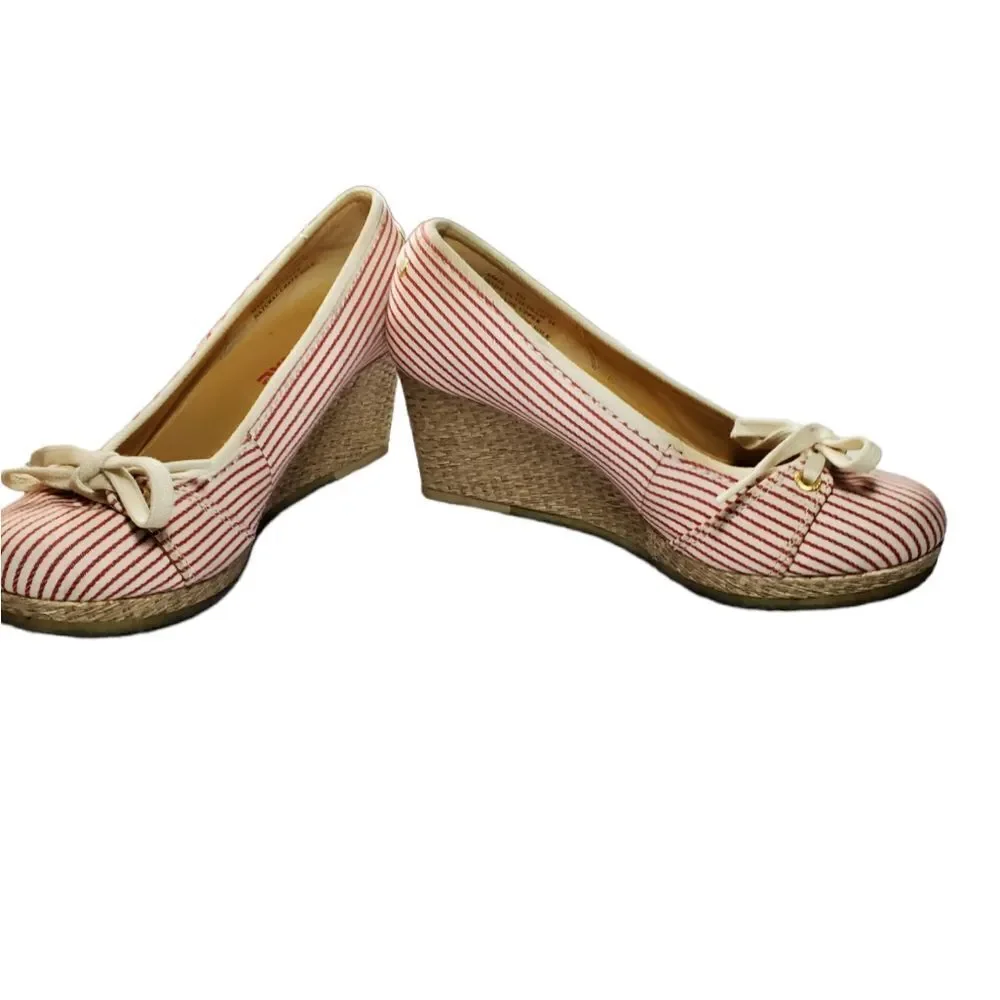 CLARK'S Originals striped espadrille wedges 8
